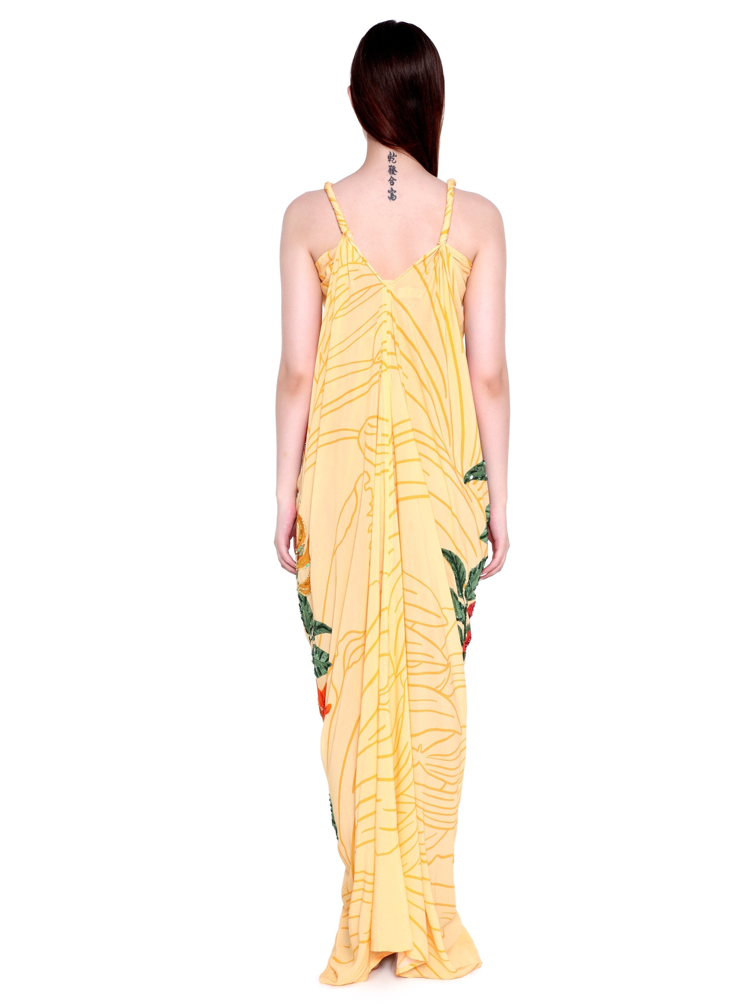 Hand Beaded Tulip Twisted Maxi