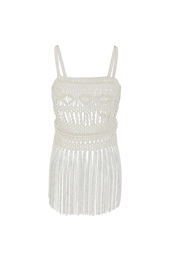 Single Hand Knotted Macrame Blouse