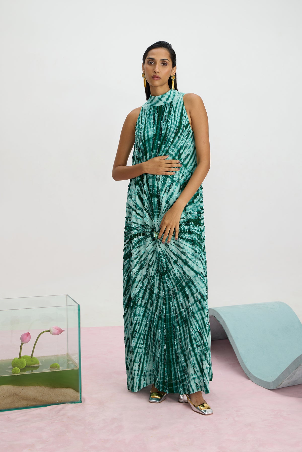 Hand Beaded Ceylon Sunshine Maxi