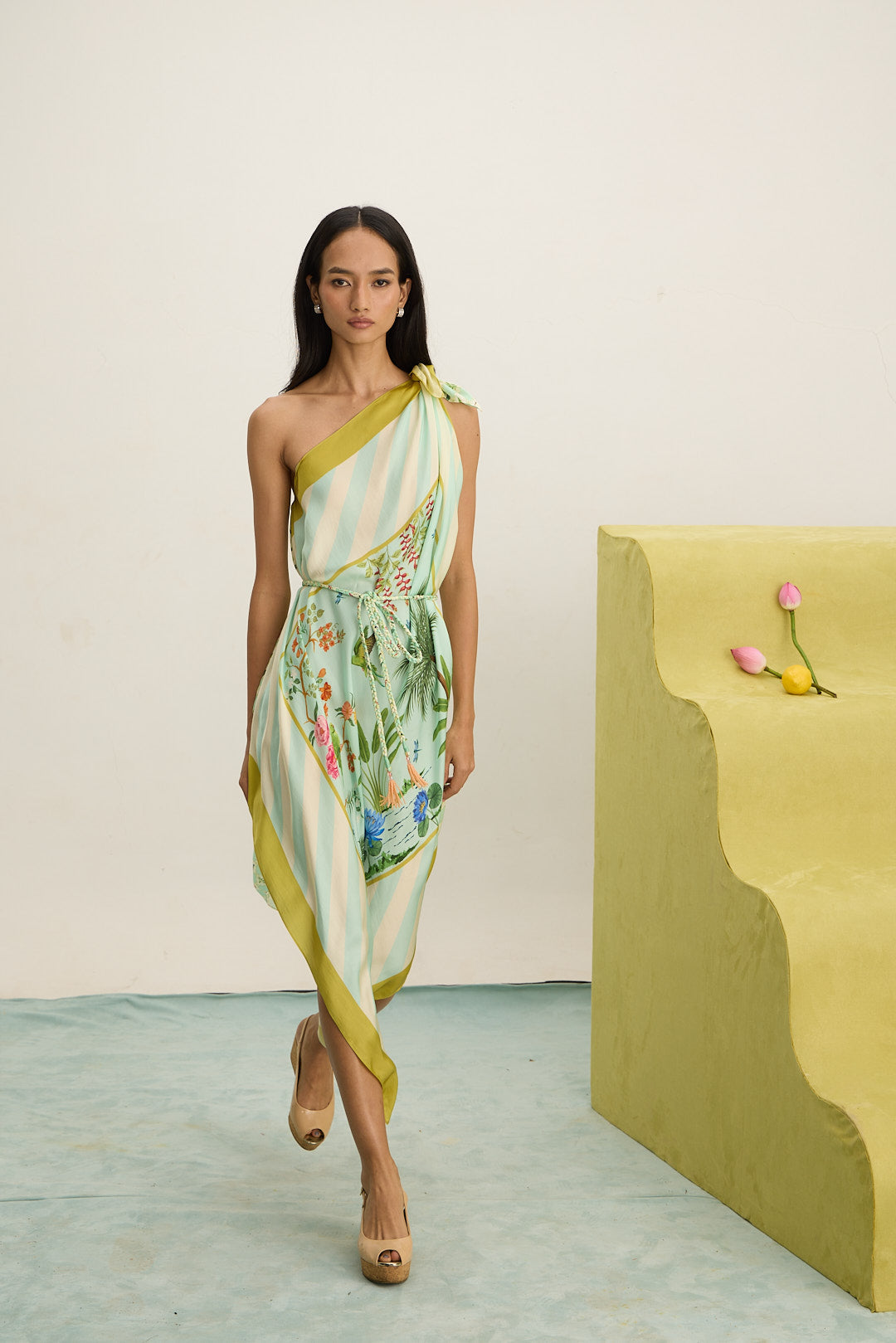 One Shoulder Multiway Scarf Dress