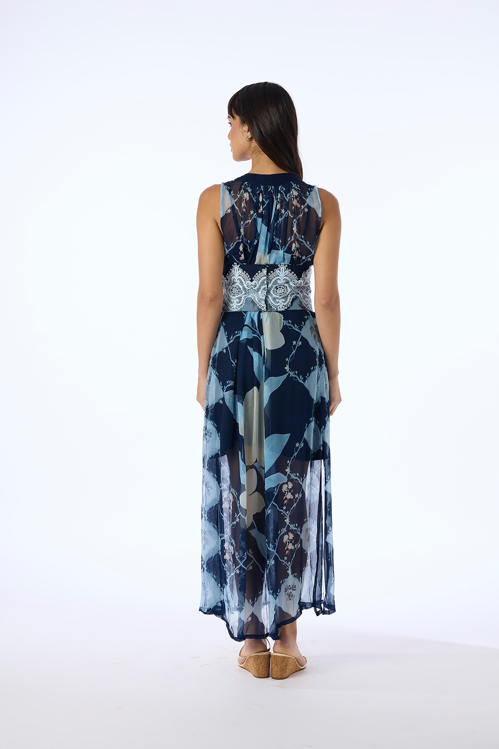 Magnolia Vintage Chiffon and Lace Dress