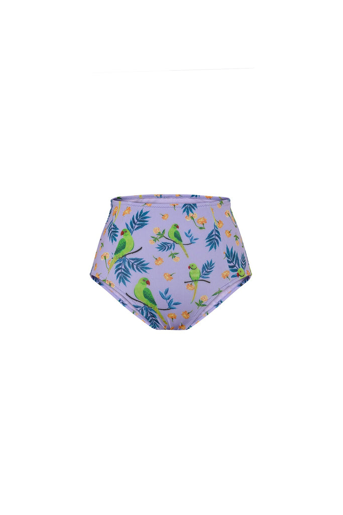 lilac tropical parrot swim bottom