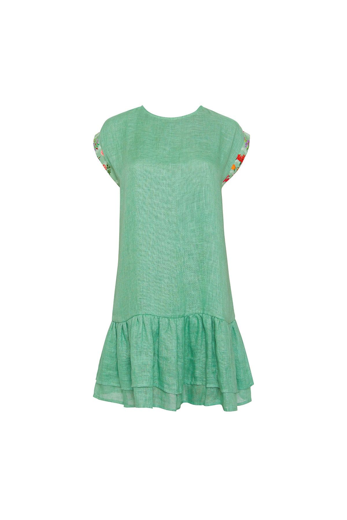 sage green mini dress