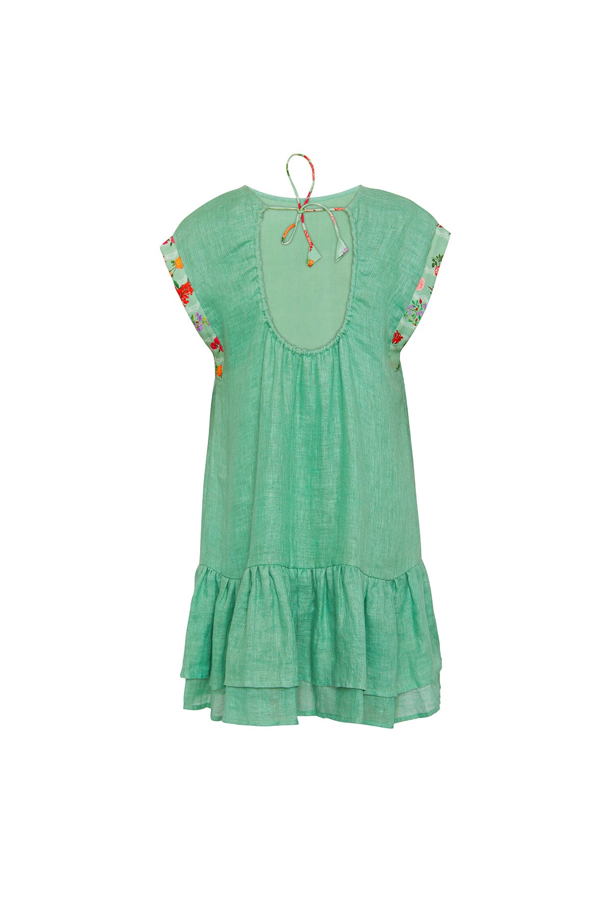 sage green mini dress