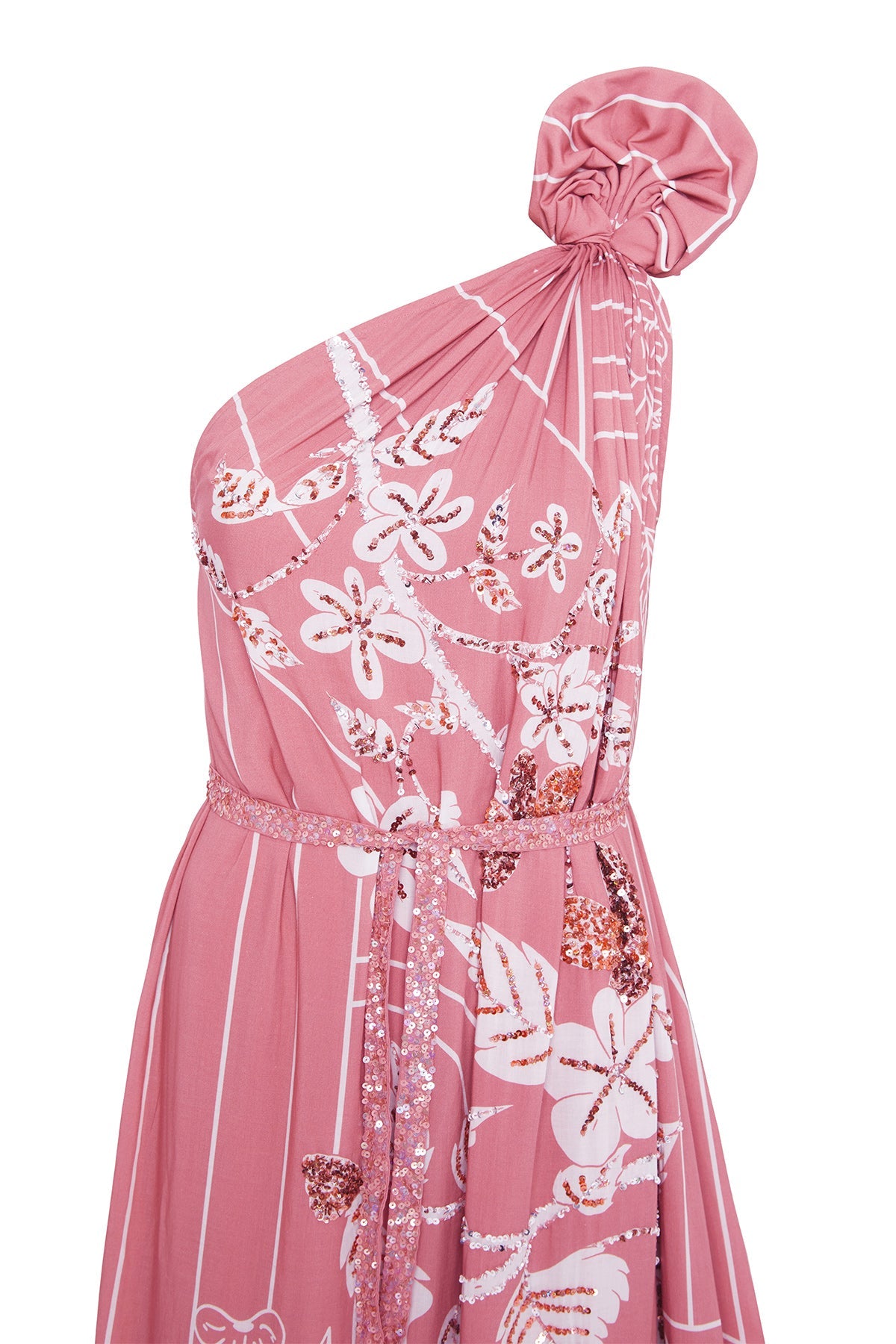 Rose Pink Toga Gown