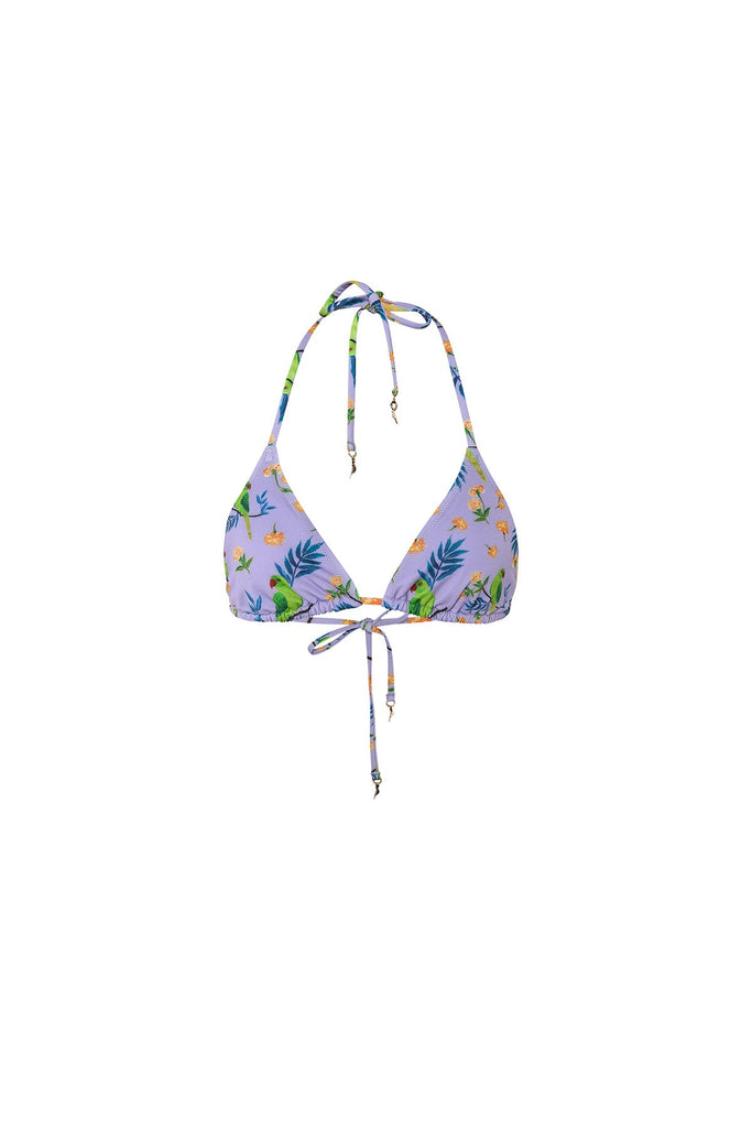 Lilac Parrot Bikini Top